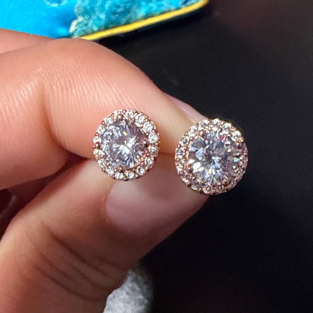 925 Rose Gold Stud Earrings